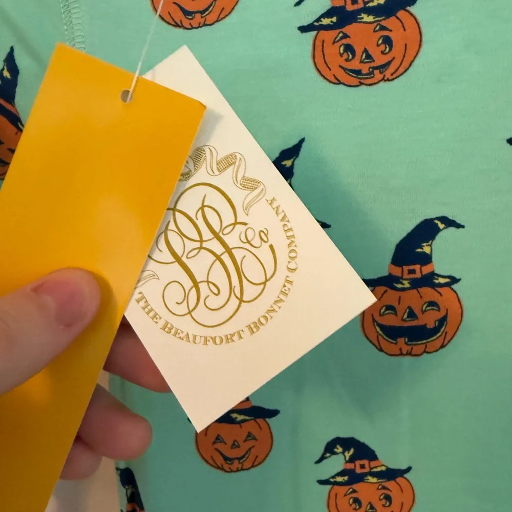 The Beaufort Bonnet Company Halloween Pumpkin Footed Night Nights
